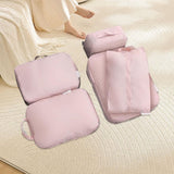 Maxbell 5x Portable Packing Cubes Packing Organizers for Clothing Garment Toiletries Pink