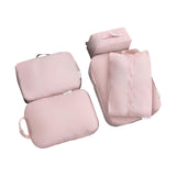 Maxbell 5x Portable Packing Cubes Packing Organizers for Clothing Garment Toiletries Pink
