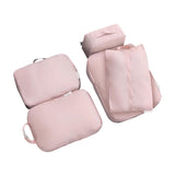 Maxbell 5x Portable Packing Cubes Packing Organizers for Clothing Garment Toiletries Pink