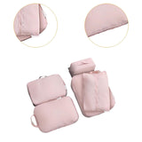 Maxbell 5x Portable Packing Cubes Packing Organizers for Clothing Garment Toiletries Pink