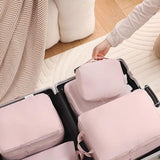 Maxbell 5x Portable Packing Cubes Packing Organizers for Clothing Garment Toiletries Pink