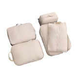 Maxbell 5x Portable Packing Cubes Packing Organizers for Clothing Garment Toiletries Beige