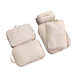 Maxbell 5x Portable Packing Cubes Packing Organizers for Clothing Garment Toiletries Beige