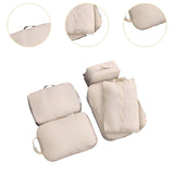 Maxbell 5x Portable Packing Cubes Packing Organizers for Clothing Garment Toiletries Beige