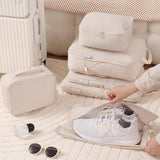 Maxbell 5x Portable Packing Cubes Packing Organizers for Clothing Garment Toiletries Beige