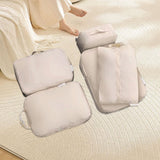 Maxbell 5x Portable Packing Cubes Packing Organizers for Clothing Garment Toiletries Beige