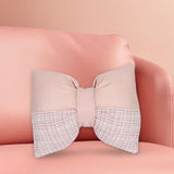 Maxbell Bow Pillow for Couch Car Backrest Cushion Aesthetic for Bedroom Couch Office Pink