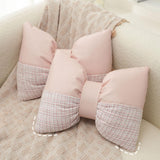 Maxbell Bow Pillow for Couch Car Backrest Cushion Aesthetic for Bedroom Couch Office Pink