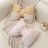 Maxbell Bow Pillow for Couch Car Backrest Cushion Aesthetic for Bedroom Couch Office Pink