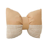 Maxbell Bow Pillow for Couch Car Backrest Cushion Aesthetic for Bedroom Couch Office Milk tea color