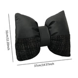 Maxbell Bow Pillow for Couch Car Backrest Cushion Aesthetic for Bedroom Couch Office Black