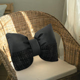 Maxbell Bow Pillow for Couch Car Backrest Cushion Aesthetic for Bedroom Couch Office Black