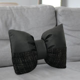 Maxbell Bow Pillow for Couch Car Backrest Cushion Aesthetic for Bedroom Couch Office Black