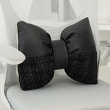 Maxbell Bow Pillow for Couch Car Backrest Cushion Aesthetic for Bedroom Couch Office Black