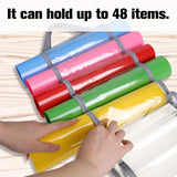 Maxbell Vinyl Roll Holder Hanging Vinyl Storage Organizer for Craft Room Home Closet Gray