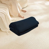 Maxbell Foot Rest for Under Desk Portable Leg Elevations Pillow for Gaming Car Desks Dark Blue