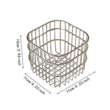 Maxbell Wire Mesh Basket Practical Decorative Organizer for Laundry Room Living Room 11x11x10cm