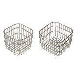 Maxbell Wire Mesh Basket Practical Decorative Organizer for Laundry Room Living Room 11x11x10cm