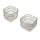 Maxbell Wire Mesh Basket Practical Decorative Organizer for Laundry Room Living Room 11x11x10cm