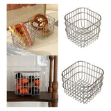 Maxbell Wire Mesh Basket Practical Decorative Organizer for Laundry Room Living Room 11x11x10cm