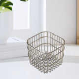 Maxbell Wire Mesh Basket Practical Decorative Organizer for Laundry Room Living Room 11x11x10cm