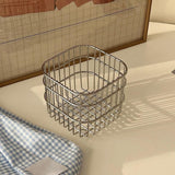 Maxbell Wire Mesh Basket Practical Decorative Organizer for Laundry Room Living Room 11x11x10cm