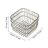 Maxbell Wire Mesh Basket Practical Decorative Organizer for Laundry Room Living Room 13x13x10cm