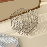 Maxbell Wire Mesh Basket Practical Decorative Organizer for Laundry Room Living Room 13x13x10cm