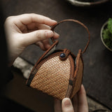 Maxbell Teacup Storage Bag Tea Cup Container Compact Teaware Bag for Home and Office