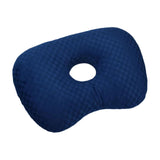 Maxbell Ear Piercing Pillow Neck Head Support with Ear Hole Washable Sleeping Pillow Navy