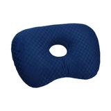 Maxbell Ear Piercing Pillow Neck Head Support with Ear Hole Washable Sleeping Pillow Navy