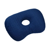 Maxbell Ear Piercing Pillow Neck Head Support with Ear Hole Washable Sleeping Pillow Navy