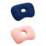 Maxbell Ear Piercing Pillow Neck Head Support with Ear Hole Washable Sleeping Pillow Navy
