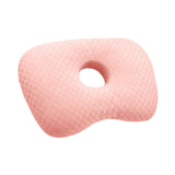 Maxbell Ear Piercing Pillow Neck Head Support with Ear Hole Washable Sleeping Pillow Pink