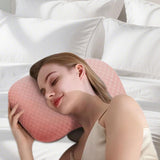 Maxbell Ear Piercing Pillow Neck Head Support with Ear Hole Washable Sleeping Pillow Pink
