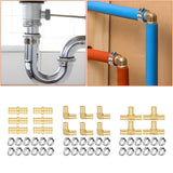 Maxbell Pex Fittings Set 1/2" Rustproof High Temperature Resistant with Cinch Clamps Straight 6pcs