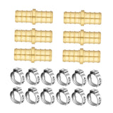 Maxbell Pex Fittings Set 1/2" Rustproof High Temperature Resistant with Cinch Clamps Straight 6pcs