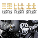 Maxbell Pex Fittings Set 1/2" Rustproof High Temperature Resistant with Cinch Clamps Straight 6pcs