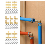 Maxbell Pex Fittings Set 1/2" Rustproof High Temperature Resistant with Cinch Clamps Straight 6pcs