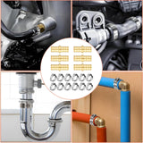 Maxbell Pex Fittings Set 1/2" Rustproof High Temperature Resistant with Cinch Clamps Straight 6pcs