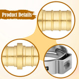 Maxbell Pex Fittings Set 1/2" Rustproof High Temperature Resistant with Cinch Clamps Straight 6pcs