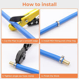 Maxbell Pex Fittings Set 1/2" Rustproof High Temperature Resistant with Cinch Clamps Elbow 6pcs
