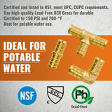 Maxbell Pex Fittings Set 1/2" Rustproof High Temperature Resistant with Cinch Clamps Elbow 6pcs