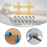 Maxbell Pex Fittings Set 1/2" Rustproof High Temperature Resistant with Cinch Clamps Tee 4pcs