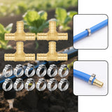 Maxbell Pex Fittings Set 1/2" Rustproof High Temperature Resistant with Cinch Clamps Tee 4pcs