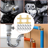 Maxbell Pex Fittings Set 1/2" Rustproof High Temperature Resistant with Cinch Clamps Tee 4pcs