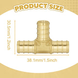Maxbell Pex Fittings Set 1/2" Rustproof High Temperature Resistant with Cinch Clamps Tee 4pcs