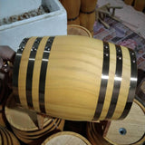 Maxbell 1.5L Oak Barrel Decoration Container Drink Barrel for Table Bar Entertaining
