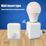 Maxbell E27 Light Bulb Holder Kitchen Storage Room Hotel Infrared Sensor Lamp Socket