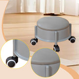Maxbell 360° Rotating Low Roller Seat Stool Kids Women for Salons Living Room Garage Grey